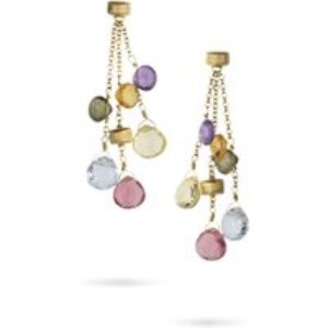 Marco Bicego Paradise 18ct Yellow Gold 3 Strand Engraved Combined Stone Earrings OB915 MIX01 E