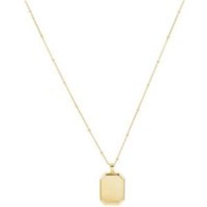 Argento Gold Tag Engraving Necklace – 45cm