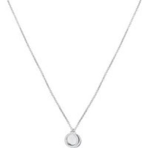 Argento Silver Crystal Double Disc Necklace – 45cm