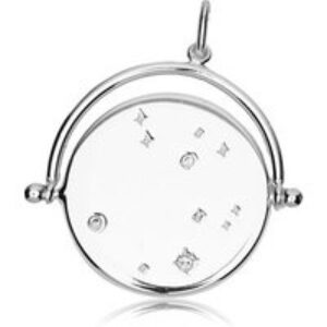 Argento Recycled Silver Crystal Spinning Disc Necklace – 65cm