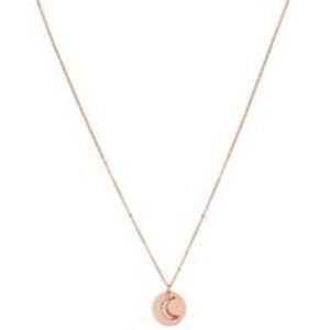 Argento Rose Gold Moon Coin Necklace – 45cm