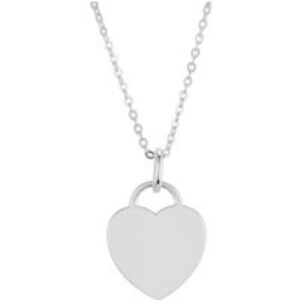 Argento Silver Padlock Heart Necklace – Silver