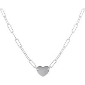 Argento Recycled Silver Heart Chain Necklace – 44cm