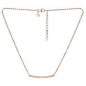 Argento Recycled Rose Gold Curved Bar Necklace – 47cm