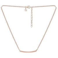 Argento Recycled Rose Gold Curved Bar Necklace - 47cm - Image 2