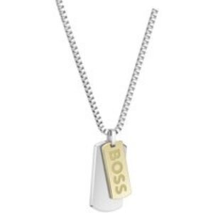 Boss Devon Two Tone Tag Necklace