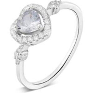 Argento Silver Crystal Center Solitaire Ring – 48