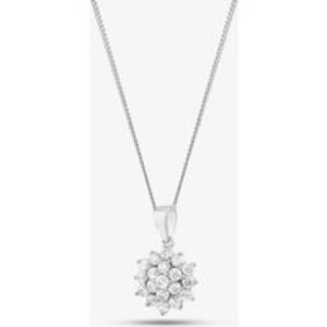 Sterling Silver Cubic Zirconia Huge Spherical Cluster Necklace 247/222 8.13.0034