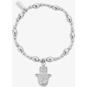 ChloBo Treasures Of Bali Guardians Gaze Sterling Silver Hamsa Hand Appeal Bracelet SBBCOB3506