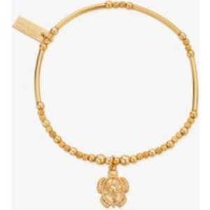 ChloBo Treasures Of Bali Sheltered Glow 18ct Yellow Gold Plated Turtle Attraction Bracelet GBFBMN3505