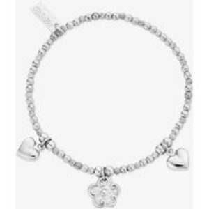 ChloBo Treasures Of Bali Blossoms Of Grace Sterling Silver Flower & Middle Appeal Bracelet SBSB0233510