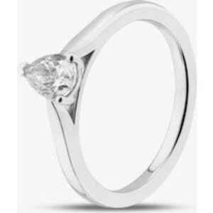 1888 Collection 9ct White Gold 0.50ct Pear Cut Diamond Solitaire Ring DPP02-9W-0.50-H-SI2