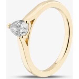 1888 Collection 9ct Yellow Gold 0.50ct Pear Cut Diamond Solitaire Ring DPP02-9Y-0.50-H-SI2