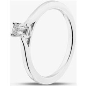 1888 Collection 9ct White Gold 0.33ct Emerald Cut Diamond Solitaire Ring EPP01-9W-0.33-H-SI2