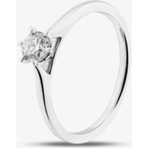 1888 Collection 9ct White Gold 0.33ct Brilliant Cut Diamond Solitaire Ring RPP11-9W-0.33-H-SI2