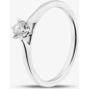 1888 Collection 9ct White Gold 0.25ct Brilliant Cut Diamond Solitaire Ring RPP11-9W-0.25-H-SI2