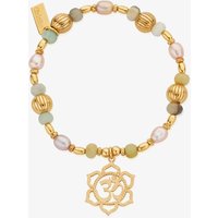 ChloBo Treasures Of Bali Divine Lotus 18ct Yellow Gold Plated Blended Stone Beaded Allure Bracelet GBAP3529 - Image 2