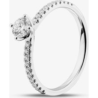 1888 Collection 9ct White Gold 0.48ct Brilliant Cut Diamond Twist Solitaire Shoulder Set Ring RSP01-9W-0.33-H-SI2 - Image 2