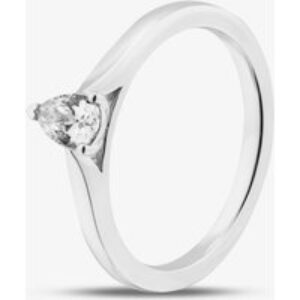 1888 Collection 9ct White Gold 0.33ct Pear Cut Diamond Solitaire Ring DPP02-9W-0.33
