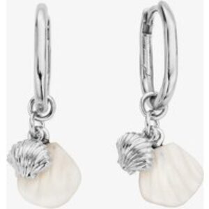 ChloBo Treasures Of Bali Dream Waves Sterling Silver Shell Oval Hoop Earrings SEH35143540