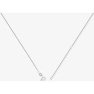9ct White Gold 18 Inch Diamond-Lower Curb Chain CN608L-18