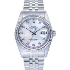 Pre-Owned Rolex 36mm Diamond Oyster Perpetual Datejust Watch 16234