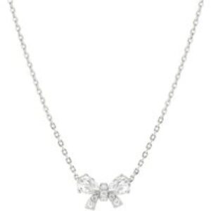 Nomination Silver White Crystal Bow Necklace
