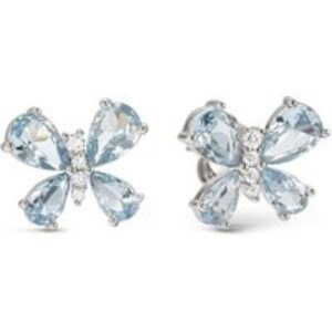 Nomination Silver Butterfly Blue Crystal Earrings