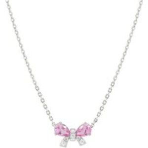 Nomination Silver Red Crystal Bow Necklace