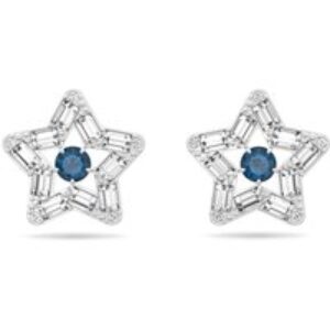 Swarovski Stella Silver + Blue Big name Earrings