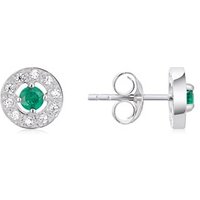Argento Silver Might Birthstone Halo Earrings - Silver - Image 2