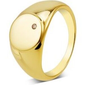 Argento Gold Engraving Signet Ring