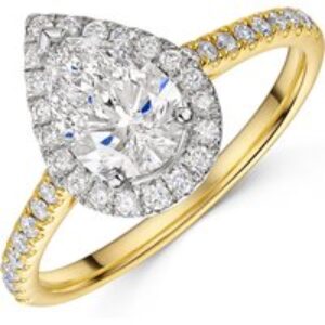 18ct Yellow Gold 1.23ct Diamond Clover Cluster Pendant