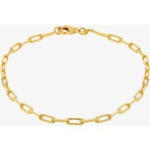 LUXE Silver Gold Plated Paperlink Chain Bracelet 8.26.0062