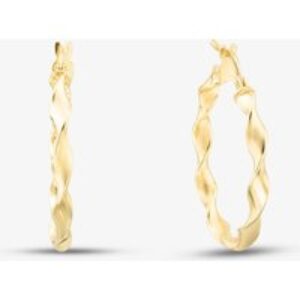 9ct Yellow Gold 22.5mm Twisted Hoop Earrings 1.51.2259