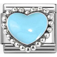 Nomination Stainless Steel & Silver Blue Dotted Heart Charm 330204/34 - Image 2