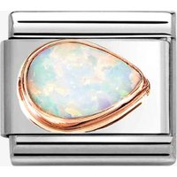Nomination Stainless Steel 9ct Yellow Gold White Opal Right Charm 430514/07 - Image 2
