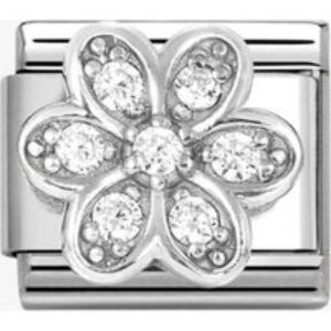 Nomination Stainless Steel Cubic Zirconia Daisy Flower Charm 330322/06