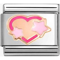 Nomination Stainless Steel 9ct Rose Gold Pink Heart & Stars Charm 430202/41 - Image 2