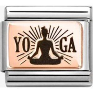 Nomination Stainless Steel 9ct Rose Gold Meditation Yoga Charm 430111/31