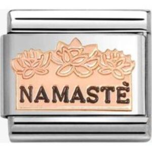 Nomination Stainless Steel 9ct Rose Gold Namaste Flowers Charm 430202/43