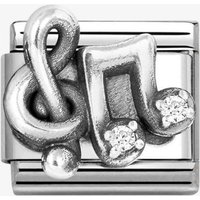 Nomination Stainless Steel & Silver Cubic Zirconia Music Note Charm 330323/12 - Image 2
