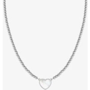 Nomination Emosfere Silver Tone Mother Of Pearl Heart Ball Bead Necklace 134206/036