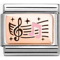 Nomination Stainless Steel 9ct Yellow Gold Black & Pink Musical Notes Charm 430204/06 - Image 2