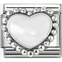 Nomination Stainless Steel & Silver White Dotted Heart Charm 330204/36 - Image 2