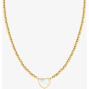 Nomination Emosfere Gold Tone Mother Of Pearl Heart Ball Bead Necklace 134216/036