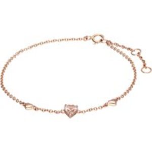 Morganite Heart Bracelet in 9ct Rose Gold