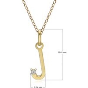 Preliminary Diamond Letter Necklace In 9ct Yellow Gold