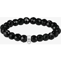 THOMAS SABO As We Love 19cm Black Oval Obsidian Bead Bracelet X0292-023-11-L19 - Image 2