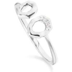Diamond Asymmetric Open Ring in 9ct White Gold